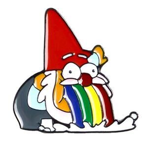 Gravity Falls Gnome Barfing Rainbow Enamel Pins 260-1